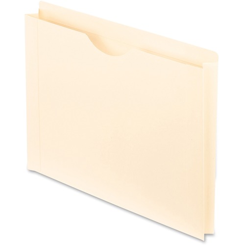 MANILA REINFORCED FILE JACKETS, 2-PLY STRAIGHT TAB, LETTER SIZE, MANILA, 50/BOX