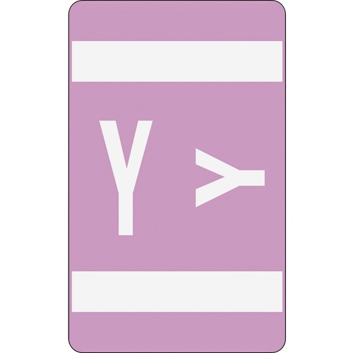 Alpha-Z Color-Coded Second Letter Labels, Letter Y, Lavender, 100/pack