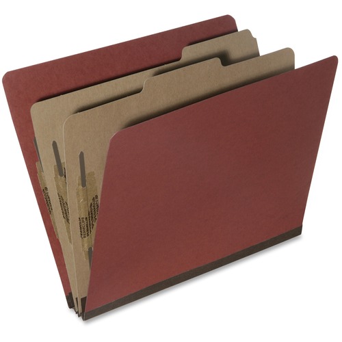 7530015567912, TOP TAB CLASSIFICATION FOLDERS, LETTER, EARTH RED, 10/PACK