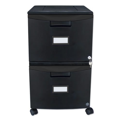 Two-Drawer Mobile Filing Cabinet, 14-3/4w X 18-1/4d X 26h, Black