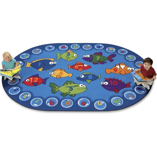 Fishing for Literacy Rug, Oval, 3'10x5'5"