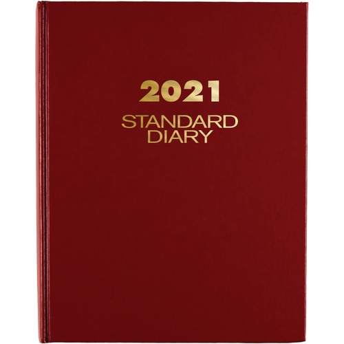 STANDARD DIARY DAILY DIARY, RECYCLED, RED, 7 1/2 X 9 7/16, 2019