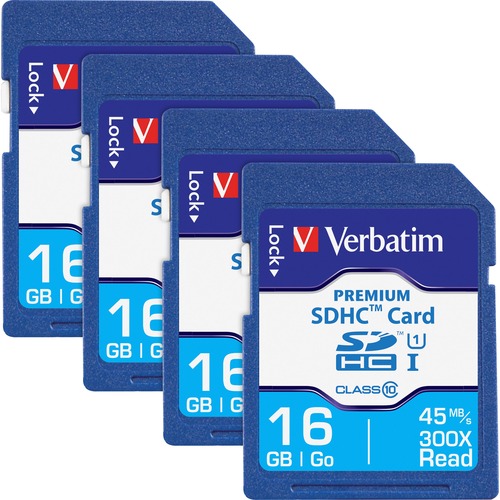 SDHC Cards, 6 Hours, Speed Class 10, 16GB, 4/BX