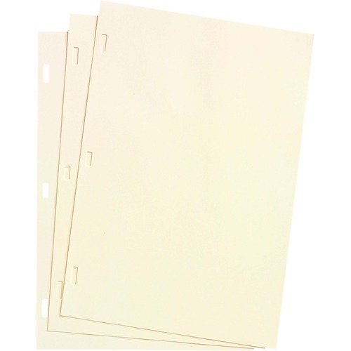 Looseleaf Minute Book Ledger Sheets, Ivory Linen, 11 X 8-1/2, 100 Sheet/box