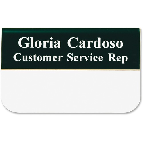 Pocket Name Badge w/Logo, 1-1/2"x3", Ast