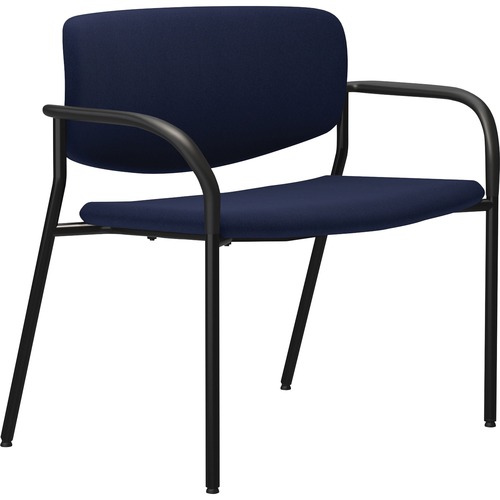 Chair, 600 lb. Cap, 25"x33"x36-1/2", DBE Fabric/BK Frame