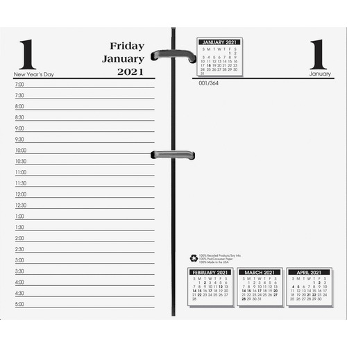 ECONOMY DAILY DESK CALENDAR REFILL, 3.5 X 6, 2021