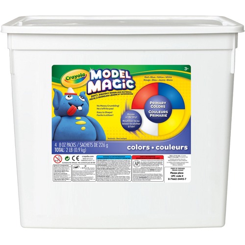 Model Magic Modeling Compound, 8 Oz Each Blue/red/white/yellow, 2lbs.