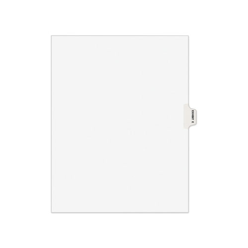Avery-Style Preprinted Legal Side Tab Divider, Exhibit E, Letter, White, 25/pack