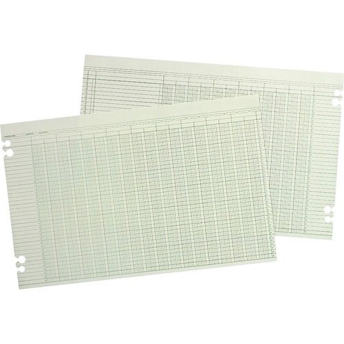 Accounting Sheets, 30 Columns, 11 X 17, 100 Loose Sheets/pack, Green