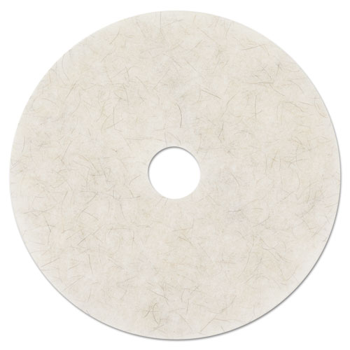 Ultra High-Speed Natural Blend Floor Burnishing Pads 3300, 19" Dia., White, 5/ct