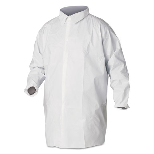 A40 Liquid And Particle Protection Lab Coats, 2x-Large, White, 30/carton