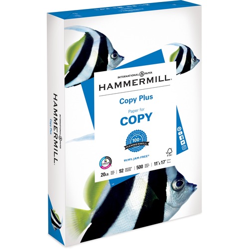 COPY PLUS PRINT PAPER, 92 BRIGHT, 20LB, 11 X 17, WHITE, 500/REAM