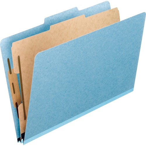 Classification Folder, Letter, 4 Fast, 2" Exp, 10/BX, Blue