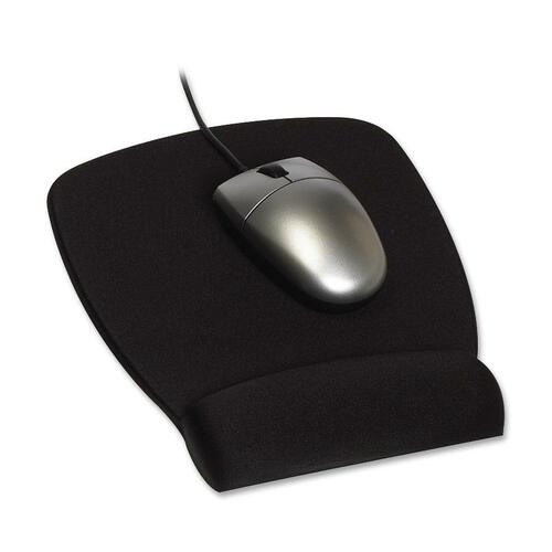 Antimicrobial Foam Mouse Pad Wrist Rest, Nonskid Base, Black