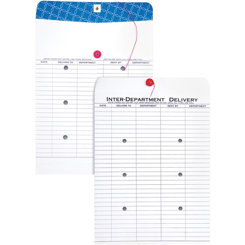 White Kraft Interoffice Envelope, 10 X 13, 100/box