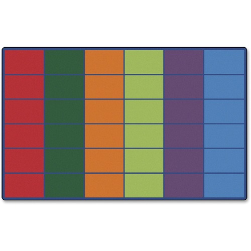Seating Rug,Colorful Rows,8'4"x13'4",Seats 36,Multi