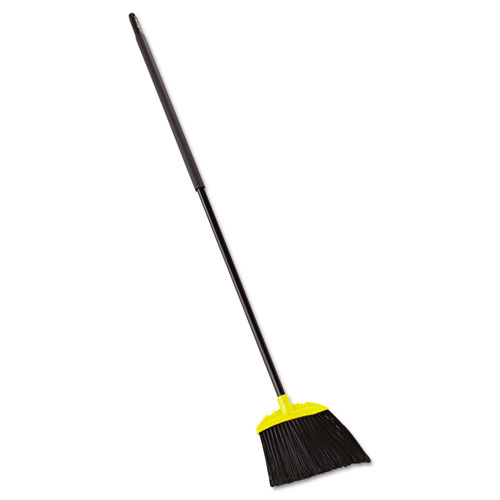 Jumbo Smooth Sweep Angled Broom, 46" Handle, Black/yellow