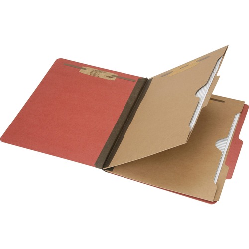7530016006979, Classification Pocket Folder, 6-Section, Letter, Earth Red,10/box