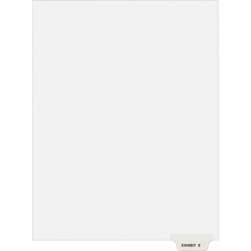 Avery-Style Preprinted Legal Bottom Tab Divider, Exhibit E, Letter, White, 25/pk