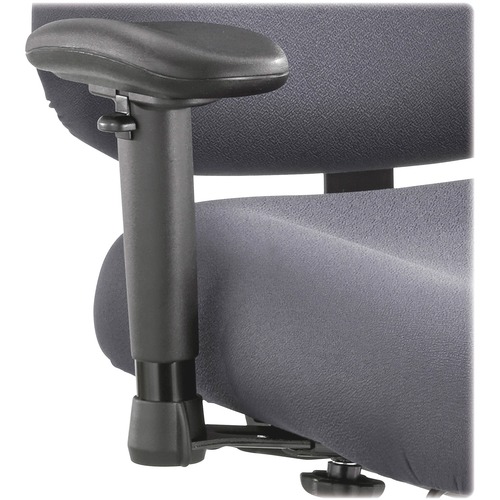 Height/width-Adjustable T-Pad Arms For Optimus Big & Tall Chairs, Black, 1 Pair