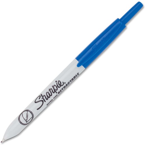 Sharpie Markers, Retractable, Ultra Fine, 12/DZ, Blue