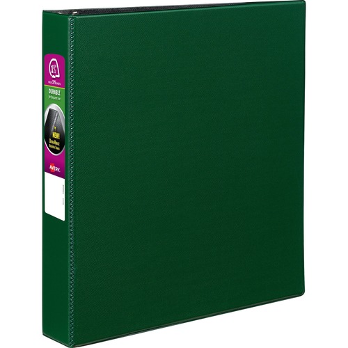 Durable Binder With Slant Rings, 11 X 8 1/2, 1 1/2", Green