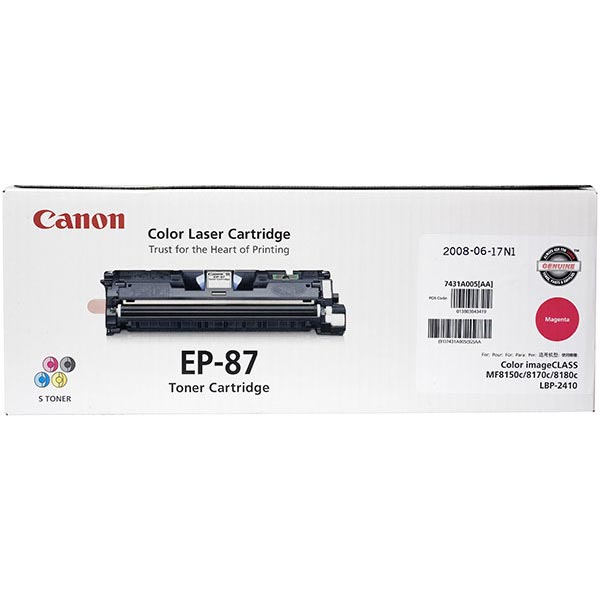 Canon (EP-87) imageCLASS MF8170C MF8180C Magenta Toner Cartridge (4000 Yield)