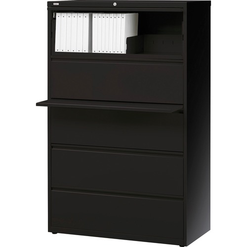 Lateral File,5-Drawer,42"x18-5/8"x67-5/8",Black