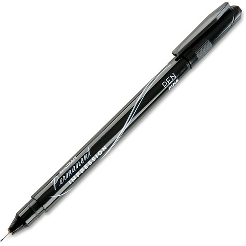 7520016459515, PERMANENT IMPRESSION PEN, FINE POINT, BLACK, DOZEN