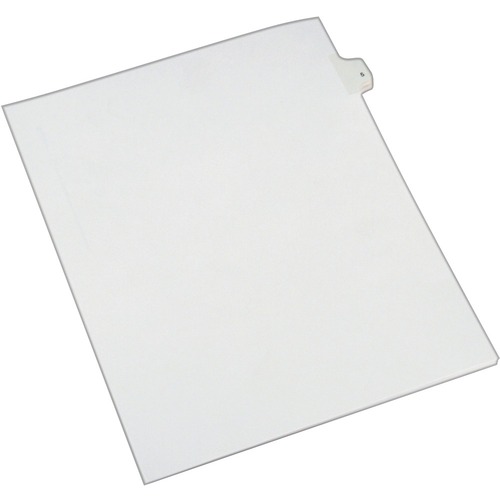 Allstate-Style Legal Exhibit Side Tab Divider, Title: 5, Letter, White, 25/pack