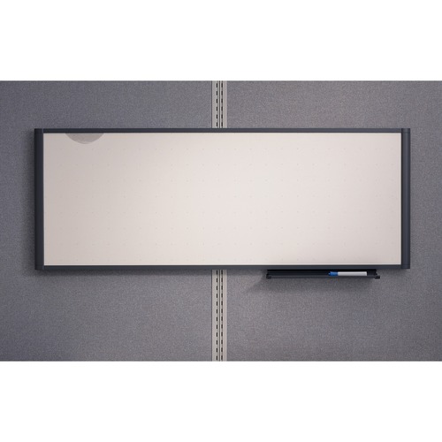 Prestige Cubicle Total Erase Whiteboard, 48 X 18, White Surface, Graphite Frame