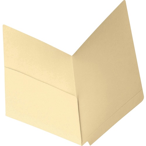 Folders, Front Interior Pocket, Straight End Tab, Letter, Manila, 50/box