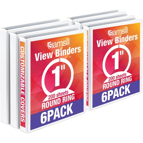 Economy View Binder, 1" Cap, Holds 225pgs, 6/CT, WE