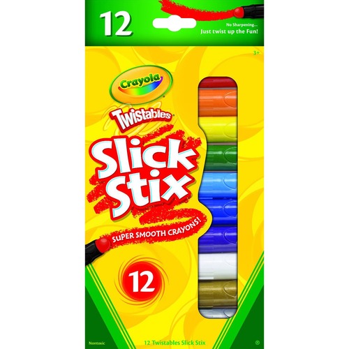 Crayons, Twistable, 12/ST, Assorted