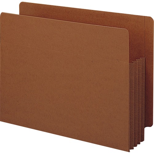 3 1/2" Exp File Tuff Pockets, Straight Tab, Letter, Redrope, 10/box