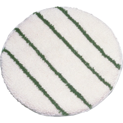 Carpet Bonnet, w/Scrub Strips, Low Profile, 17" D, White