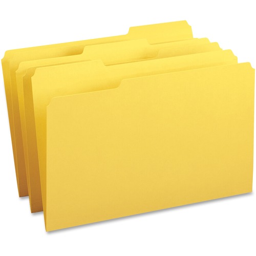 File Folders,1/3-Cut Tabs, Legal-size, 100/BX, YW