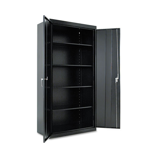 Assembled 72" High Storage Cabinet, W/adjustable Shelves, 36w X 18d, Black