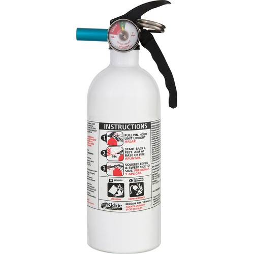 Fire Extinguisher, 5B:C, 3-1/4"Wx3-1/4"Lx11-7/10"H, White