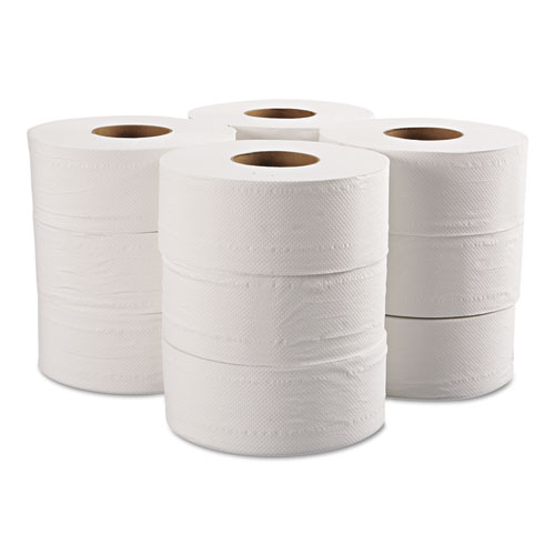 Jumbo Bathroom Tissue, 2-Ply, White, 12 Roll/carton