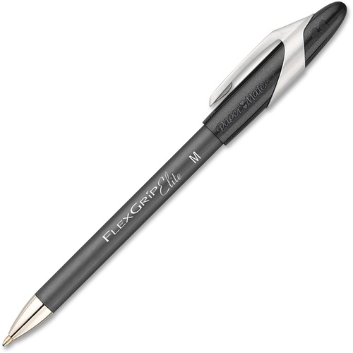 Flexgrip Elite Ballpoint Stick Pen, Black Ink, Medium, Dozen