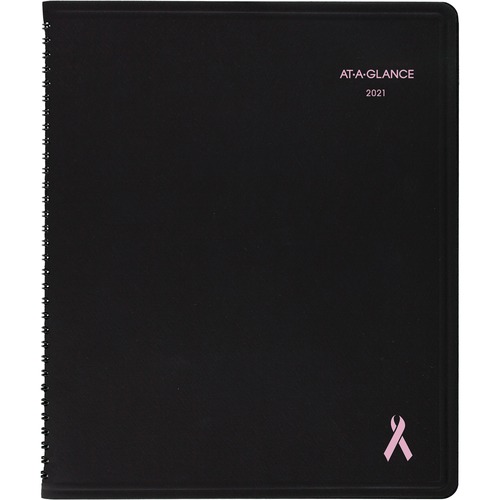 QUICKNOTES WEEKLY/MONTHLY APPOINTMENT BOOK, 8 X 9 7/8, BLACK/PINK, 2019