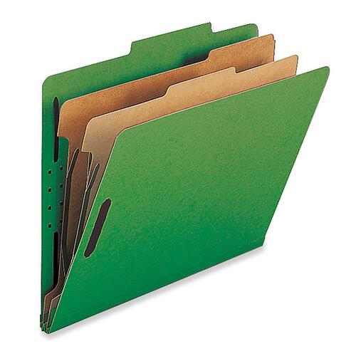 Classification Folders,w/ Fstnrs,2 Dvdrs,Legal,10/BX,GN