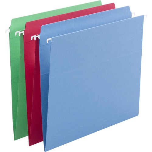 Hanging Folders,w/2-Ply Tabs,Straight Tab,Ltr,18/BX,AST