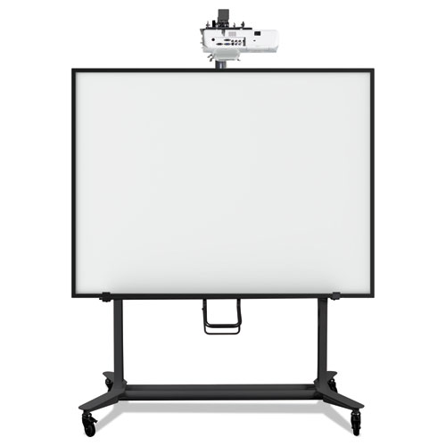 Interactive Board Mobile Stand With Projector Arm, 76w X 26d X 86h, Black