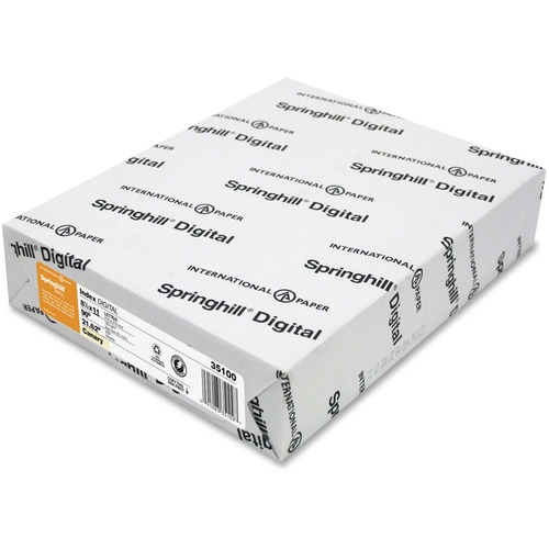 Digital Index Color Card Stock, 90 Lb, 8 1/2 X 11, Canary, 250 Sheets/pack