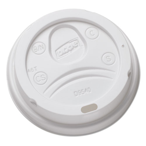 Sip-Through Dome Hot Drink Lids For 10 Oz Cups, White, 100/pack, 1000/carton