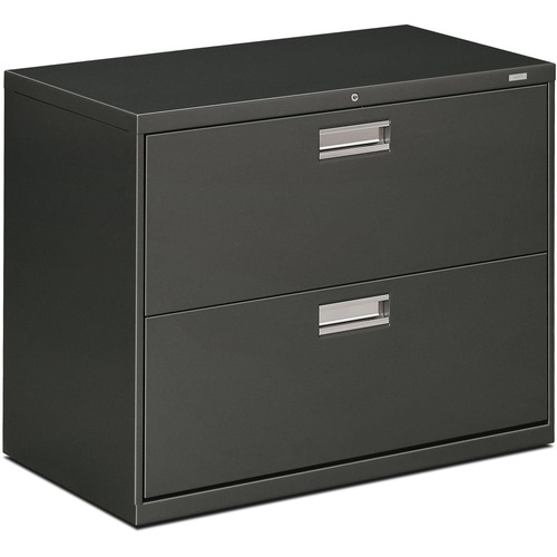 600 Series Two-Drawer Lateral File, 36w X 19-1/4d, Charcoal