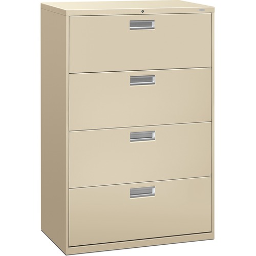 600 Series Four-Drawer Lateral File, 36w X 19-1/4d, Putty